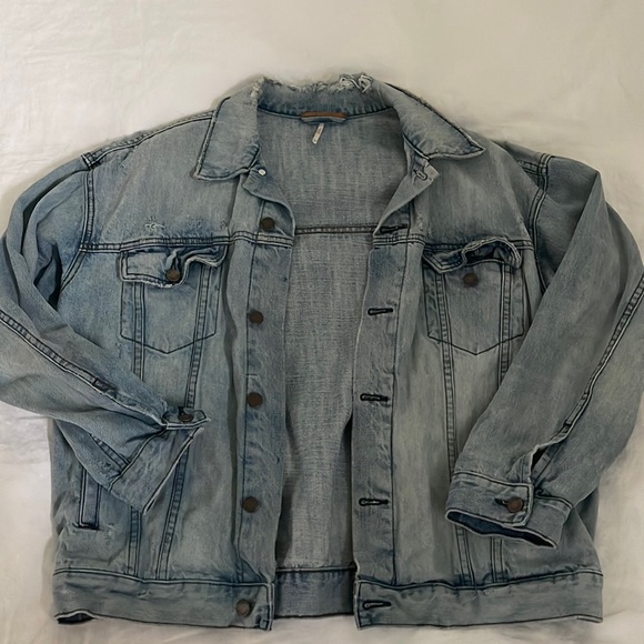 Free People Oversized Trucker Denim Jacket